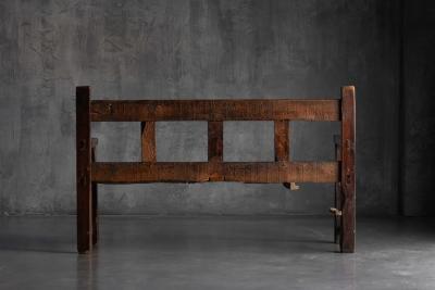 Vernacular Folk Art Wooden Bench Europe 19th Century