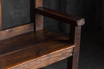Vernacular Folk Art Wooden Bench Europe 19th Century