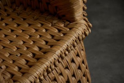 Vernacular Woven Straw Armchair France Early 20th Century