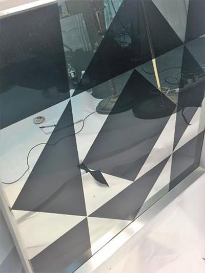 Verner Panton Dramatic Verner Panton Pop Art Geometric Mirror