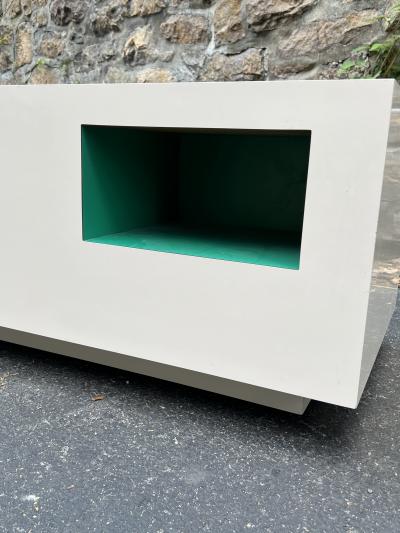 Verner Panton EXCEPTIONAL POP ART AQUA WHITE LAMINATE COFFEE TABLE