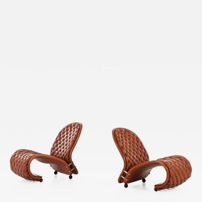 Verner Panton Easy Chairs Model System 1 2 3 Produced by Fritz Hansen