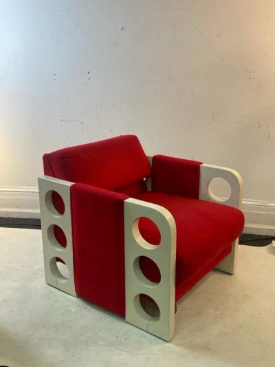 Verner Panton FANTASTIC POP ART LOUNGE CHAIRS IN THE MANNER OF VERNER PANTON