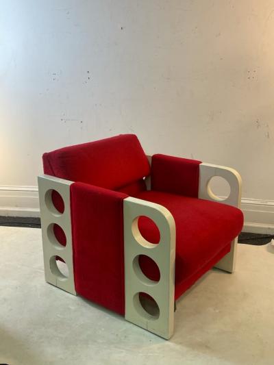 Verner Panton FANTASTIC POP ART LOUNGE CHAIRS IN THE MANNER OF VERNER PANTON