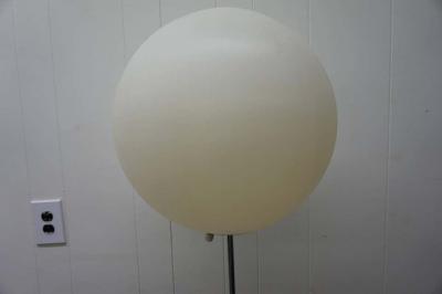 Verner Panton Fun Large Panton Style Ball Globe Floor Lamp with Chrome Base