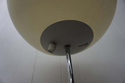 Verner Panton Fun Large Panton Style Ball Globe Floor Lamp with Chrome Base