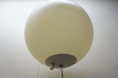 Verner Panton Fun Large Panton Style Ball Globe Floor Lamp with Chrome Base
