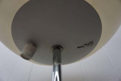 Verner Panton Fun Large Panton Style Ball Globe Floor Lamp with Chrome Base