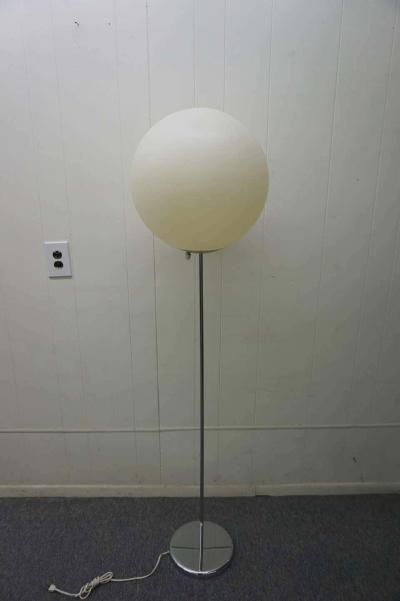Verner Panton Fun Large Panton Style Ball Globe Floor Lamp with Chrome Base
