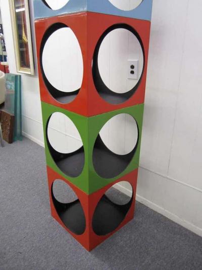 Verner Panton Fun Panton Inspired Stacking Cube Etagere Mid century Modern