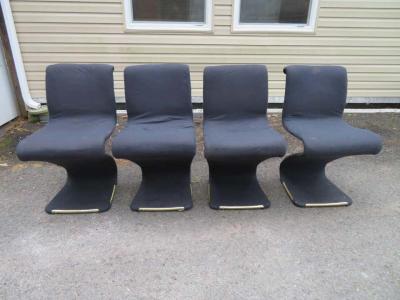 Verner Panton Fun Set of Four Midcentury S Chairs Designed by Verner Panton