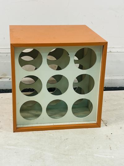 Verner Panton ORANGE AND WHITE MOD CUBE WINE RACK