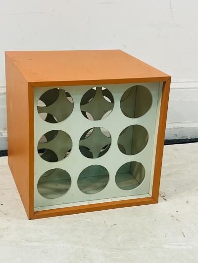 Verner Panton ORANGE AND WHITE MOD CUBE WINE RACK