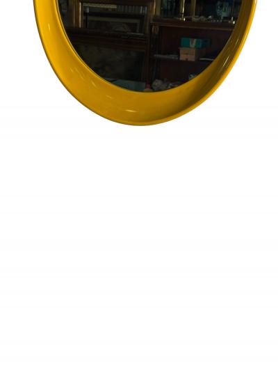 Verner Panton POP ART YELLOW MOD MIRROR IN THE STYLE OF VERNER PANTON