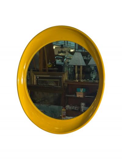 Verner Panton POP ART YELLOW MOD MIRROR IN THE STYLE OF VERNER PANTON