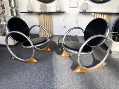 Verner Panton Pair of Rocking Chairs Dondolo by Verner Panton for Ycami Italy 1990s