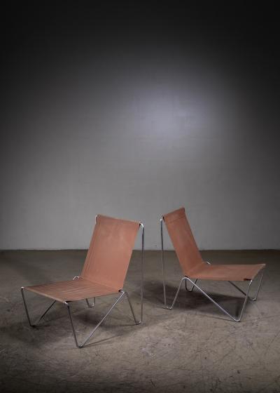 Verner Panton Pair of Verner Panton Bachelor sling chairs
