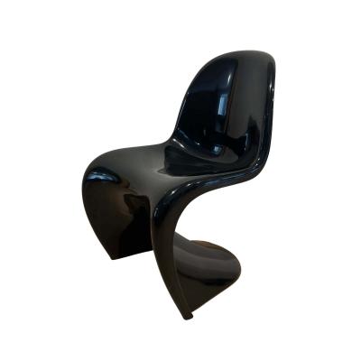 Verner Panton Panton Cantilever Chair in Black PU Germany 1971