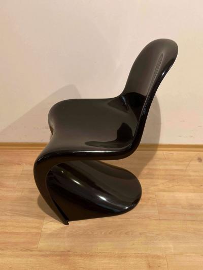 Verner Panton Panton Cantilever Chair in Black PU Germany 1971