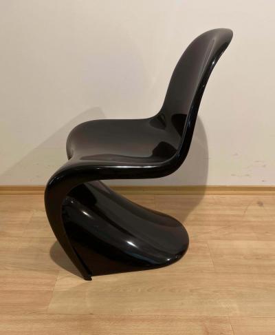 Verner Panton Panton Cantilever Chair in Black PU Germany 1971