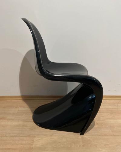 Verner Panton Panton Cantilever Chair in Black PU Germany 1971