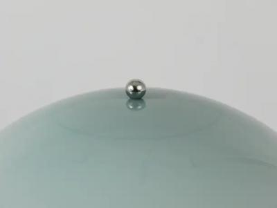 Verner Panton Rare Verner Panton Chrome Grey Shade Panthella Table Lamp