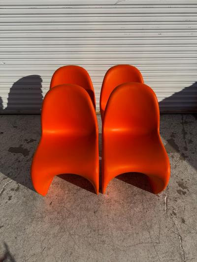 Verner Panton Set of 4 Verner Panton for Vitra S Stackable Chairs 8 available 