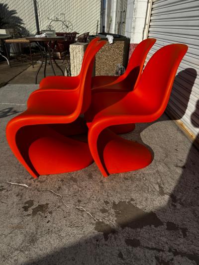 Verner Panton Set of 4 Verner Panton for Vitra S Stackable Chairs 8 available 