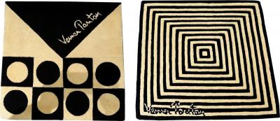 Verner Panton Two small sample carpets by Verner Panton Basel Switzerland circa 1970