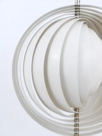 Verner Panton Verner Panton White Moon Lamp Visor Lamp Op Art Louis Poulsen Denmark 1960s