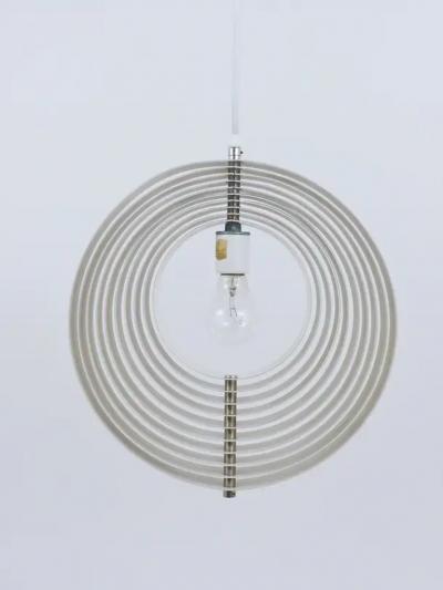 Verner Panton Verner Panton White Moon Lamp Visor Lamp Op Art Louis Poulsen Denmark 1960s