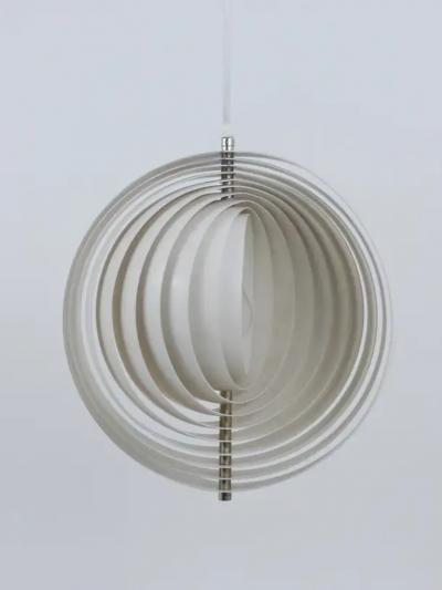 Verner Panton Verner Panton White Moon Lamp Visor Lamp Op Art Louis Poulsen Denmark 1960s