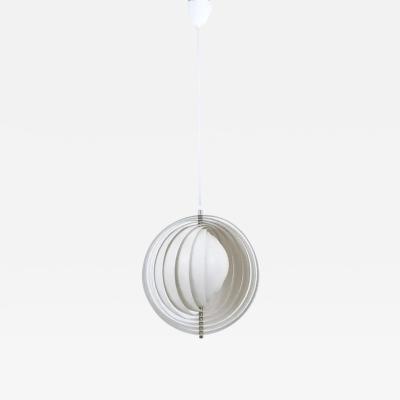 Verner Panton Verner Panton White Moon Lamp Visor Lamp Op Art Louis Poulsen Denmark 1960s