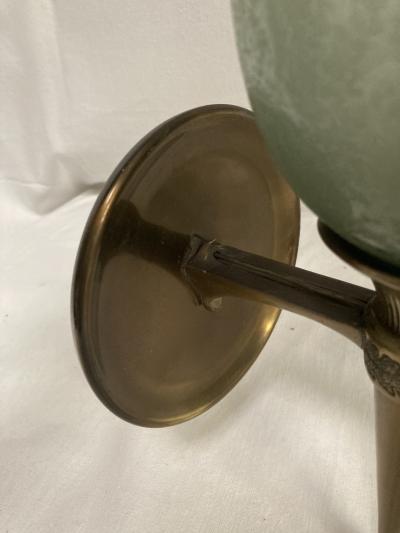 Veronese 1940s Pair of bronze and Murano glass sconces by Veron se