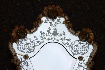 Veronese 1950 1970 Romantic Mirror Murano Mr et Mme