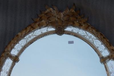 Veronese 1970 80 Mirror Murano V ron se Cristal and Gold Inclusion