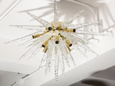 Veronese 1970s Stalactite Murano Glass Chandelier