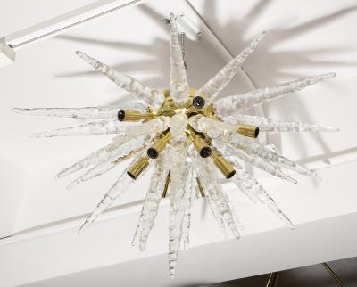 Veronese 1970s Stalactite Murano Glass Chandelier