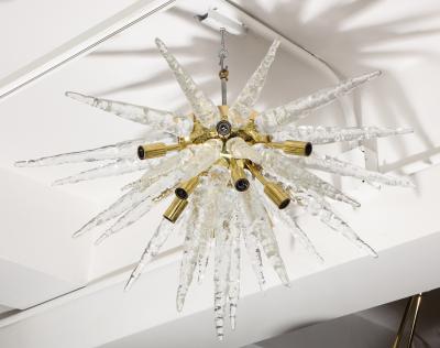 Veronese 1970s Stalactite Murano Glass Chandelier