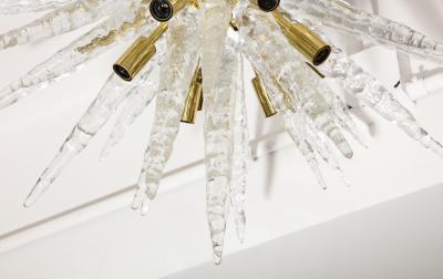 Veronese 1970s Stalactite Murano Glass Chandelier