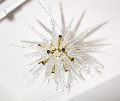 Veronese 1970s Stalactite Murano Glass Chandelier