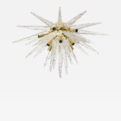 Veronese 1970s Stalactite Murano Glass Chandelier