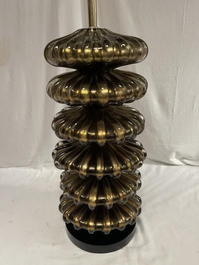 Veronese 1980s Huge Murano glass lamp attributed to Veron se