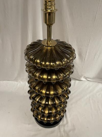 Veronese 1980s Huge Murano glass lamp attributed to Veron se