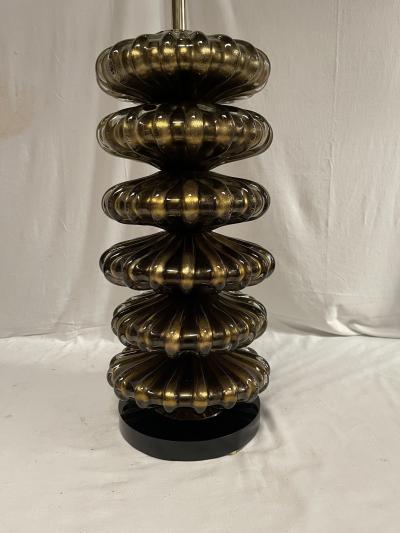 Veronese 1980s Huge Murano glass lamp attributed to Veron se