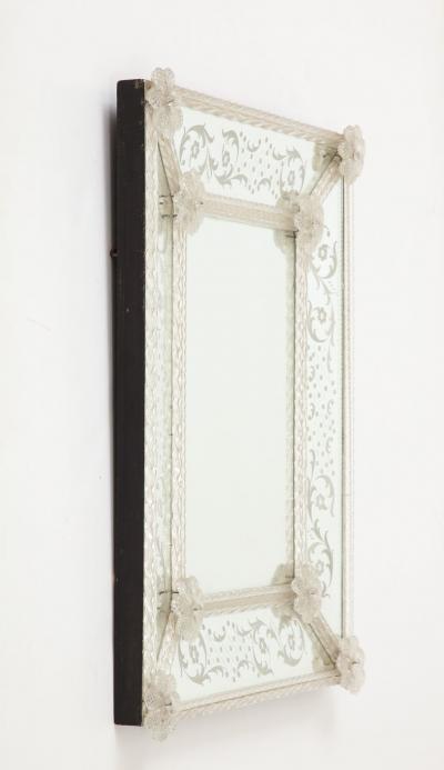 Veronese French Mirror with Etching and Twisted Frame