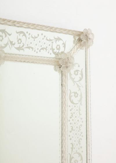 Veronese French Mirror with Etching and Twisted Frame