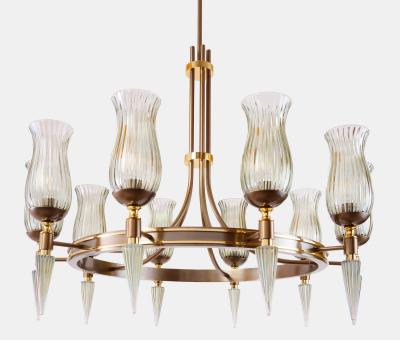 Veronese Ten Branch Mid Century French Chandelier by Leleu for Veronese
