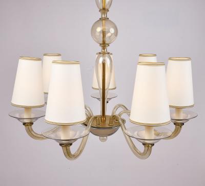 Veronese Veronese Exquisite Seven Branch Chandelier in Murano Glass France 1950s