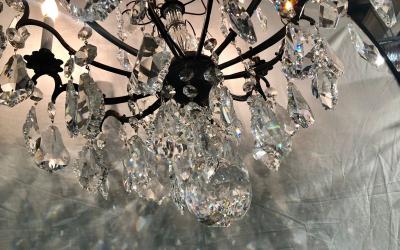 Versailles Chandelier with Swarovski Strass and Crystal Pendants